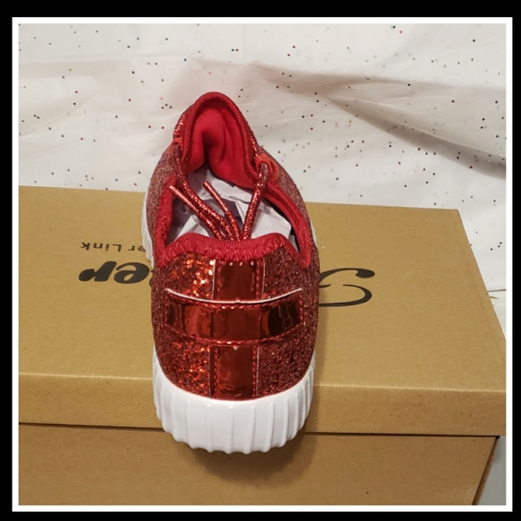 🎉❤Cherry Red Glitter Sneakers❤🎉 - Picture 11 of 12